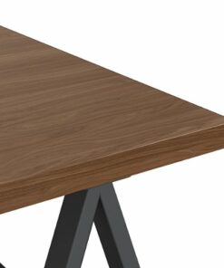Simpli Home - Sawhorse Solid Veneer and Metal Coffee Table - Walnut