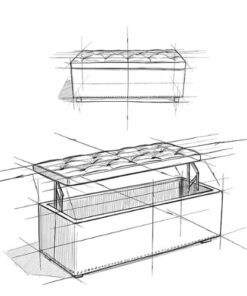 Simpli Home - Hamilton Lift Top Rectangular Storage Ottoman - Natural