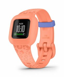 Garmin - vívofit jr. 3 Kids Fitness Tracker - Peach Leopard
