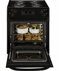 GE - 3.0 Cu. Ft. Self-Cleaning Drop-In Electric Range - Black on black