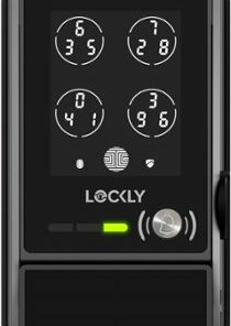 Lockly - Vision Elite Smart Lock Deadbolt with App/Electronic Guest/Touchscreen - Matte Black