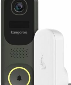 Kangaroo - Smart Wi-Fi Video Doorbell with Chime - Black