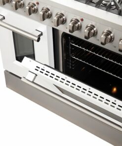 Forno Appliances - Galiano 6.58 Cu. Ft. Freestanding Gas Range with Convection Oven - White Door - White Door