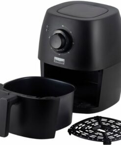 Bella Pro Series - 3.7-qt. 2 in 1 Knob Analog Air Fryer - Black