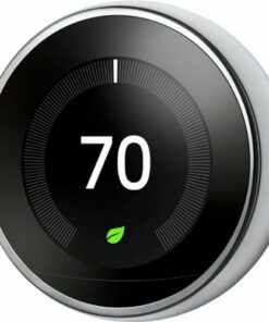 Google - Nest Learning Smart Wifi Thermostat - Polished Steel