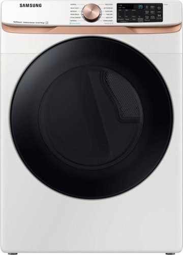Samsung - 7.5 cu. ft. Smart Electric Dryer with Steam Sanitize+ and Sensor Dry - Ivory
