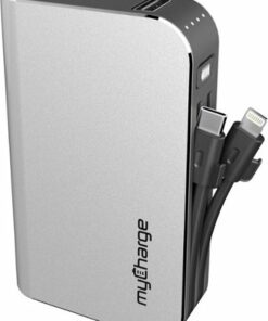 myCharge - HUB Universal 4400mAh All-In-One Charger for any Apple or Android Device - Silver