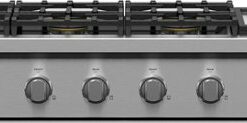 Fisher & Paykel - 48 in. Professtional 6 Burner Drop-In Gas Cooktop with Griddle - Stainless steel