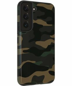 ArtsCase - StrongFit Designers Case for Samsung S22 Plus - Green Camo / Black / Green
