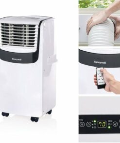 Honeywell - 450 Sq. Ft. Portable Air Conditioner with Dehumidifier - White/Black