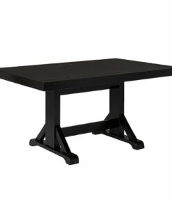 Walker Edison - Modern Farmhouse Expandable Trestle Dining Table - Antique Black