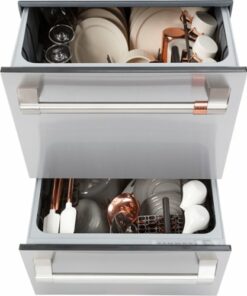 Café - 24" Top Control Built-In Double Drawer Dishwasher - Stainless steel
