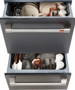 Café - 24" Top Control Built-In Double Drawer Dishwasher - Matte Black