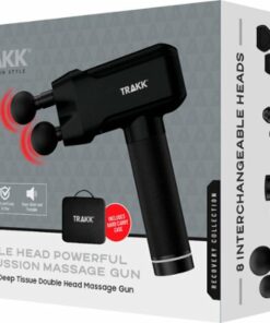 TRAKK - Duo Double Head Deep Tissue Massage Gun - Black