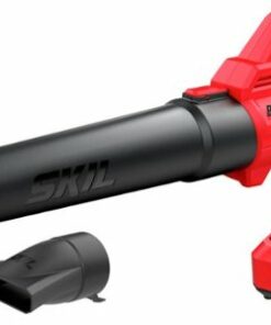 Skil - PWR CORE 20 Brushless 20V 400 CFM Leaf Blower with 4.0Ah Battery and Charger - Red/black