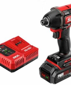 Skil - PWR CORE 20 Brushless 20V 1/4-In Hex Impact Driver Kit with Auto PWR JUMP Charger - Red