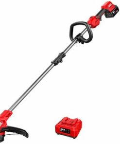 Skil - PWR CORE 20 Brushless 20V 13-In String Trimmer with 4.0Ah Battery and Charger - Red/black