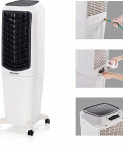 Honeywell - 470 CFM Indoor Evaporative Air Cooler with Remote Control - White