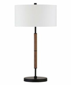Camden&Wells - Simone Table Lamp - Blackened Bronze/Rustic Oak