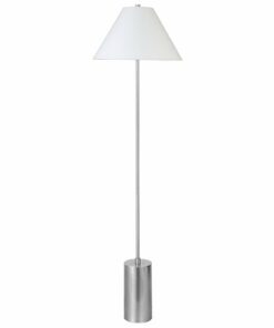 Camden&Wells - Somerset Floor Lamp - Brushed Nickel/White