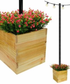 Excello Global Products - 18"x18" Planter Box with Light Pole Holder