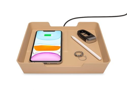Einova - Eggtronic Valet Tray 10W Wireless Charging Pad for Qi-enabled Devices - Gold