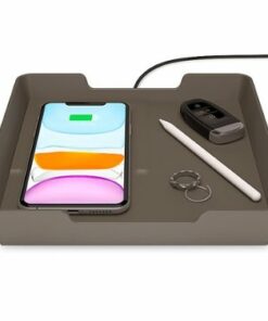 Einova - Eggtronic Valet Tray 10W Wireless Charging Pad for Qi-enabled Devices - Bronze