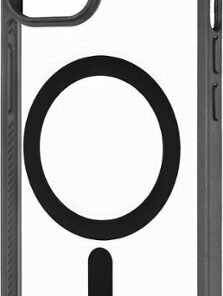 Insignia™ - Hard-Shell Case with MagSafe for iPhone 14 and iPhone 13 - Clear/Black