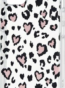 Insignia™ - Hard-Shell Case for iPhone 14 and iPhone 13 - Leopard Hearts