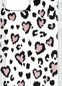 Insignia™ - Hard-Shell Case for iPhone 14 Pro Max - Leopard Hearts