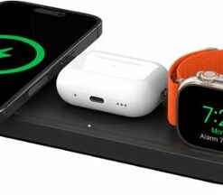 Belkin - Boost Charge Pro 3-in-1 Wireless Charging Pad with MagSafe for iPhone 14/13/12 Series Devices - Black