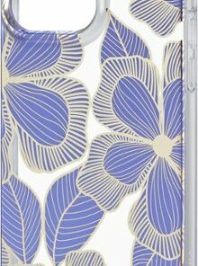 Insignia™ - Hard-Shell Case for iPhone 14 Pro Max - Purple Flower