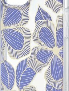 Insignia™ - Hard-Shell Case for iPhone 14 and iPhone 13 - Purple Flower