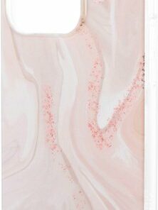 Insignia™ - Hard-Shell Case for iPhone 14 Pro - Pink Marble