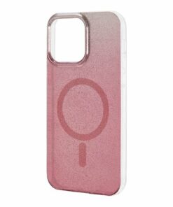 Insignia™ - Hard-Shell Case with MagSafe for iPhone 14 Pro Max - Rose Gold Gradient Glitter