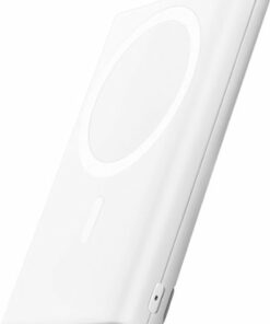 Best Buy essentials™ - 5,000mAh 7.5W Magnetic Wireless Portable Charger for iPhone 14/13/12 series and MagSafe Compatible Devices - White
