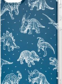 Insignia™ - Hard-Shell Case for iPhone 14 Plus - Dinosaurs