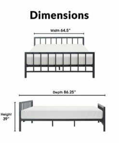 Click Decor - Evans Platform Bed Queen Size - Black