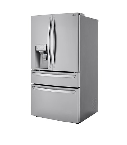 LG - 29.5 Cu. Ft. 4-Door French Door Smart Refrigerator with Craft Ice - Stainless steel
