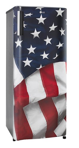 LG - 6.9 Cu. Ft. Top-Freezer Refrigerator with Semi Auto Defrost - American Flag