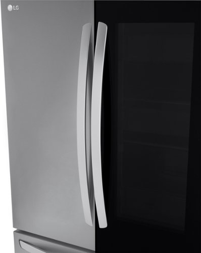 LG - 26.5 Cu. Ft. French Door Counter-Depth Smart Refrigerator with InstaView - Stainless steel