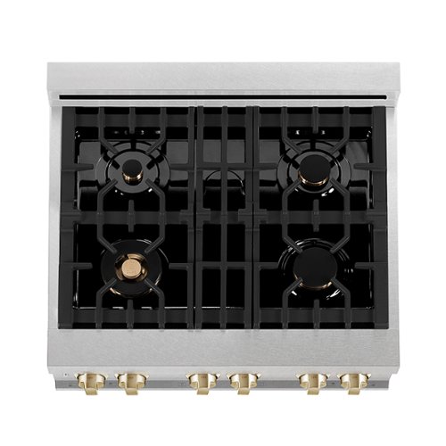 ZLINE - Dual Fuel Range with Gas Stove and Electric Oven in DuraSnow® Stainless Steel with White Matte Door - Stainless steel 0