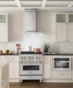 ZLINE - Dual Fuel Range with Gas Stove and Electric Oven in DuraSnow® Stainless Steel with Champagne Bronze Accents - Stainless steel 0