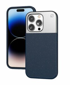 Atom Studios - Split Wood Fibre Phone Case with Magsafe for Apple iPhone 14 Pro - Ink Blue