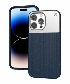 Atom Studios - Split Wood Fibre Phone Case with Magsafe for Apple iPhone 14 Pro Max - Ink Blue