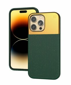 Atom Studios - Split Wood Fibre Phone Case with Magsafe for Apple iPhone 14 Pro Max - Atom Green