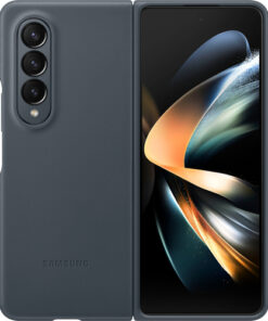 Samsung - Leather Cover for Galaxy Z Fold4 - Graygreen