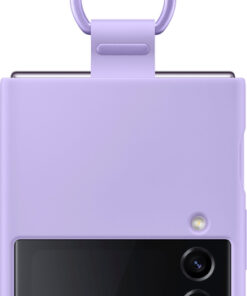 Samsung - Silicone Cover with Ring for Galaxy Z Flip4 - Lavender