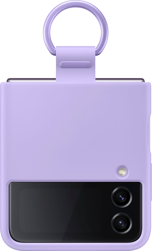 Samsung - Silicone Cover with Ring for Galaxy Z Flip4 - Lavender