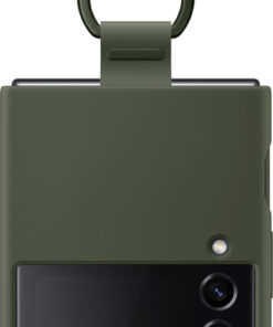 Samsung - Silicone Cover with Ring for Galaxy Z Flip4 - Green
